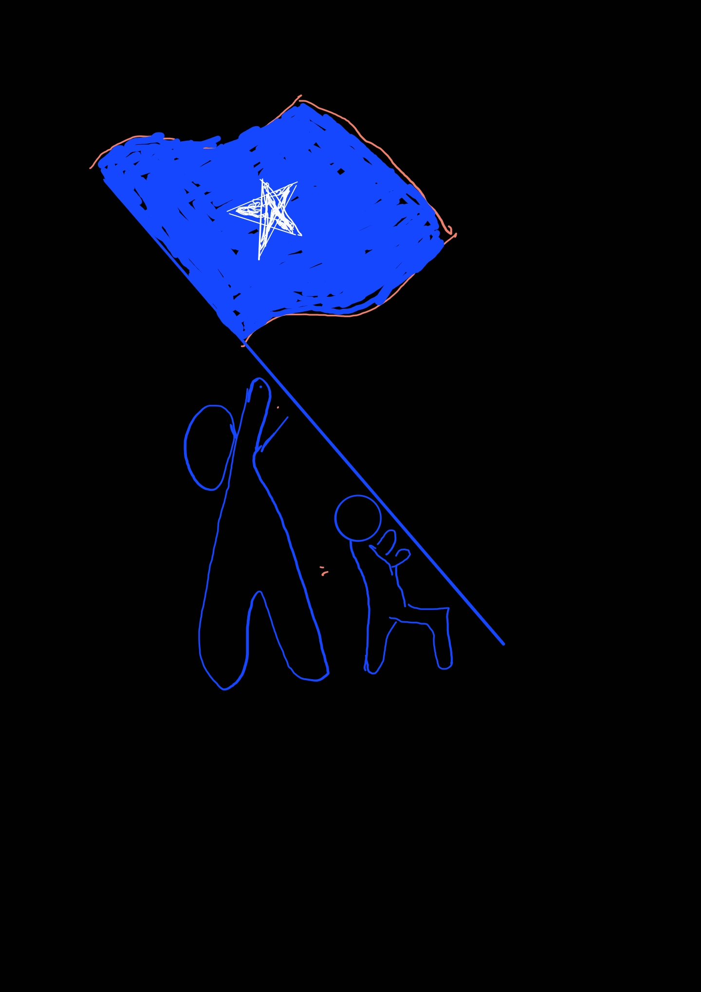 people hoisting up a somalli flag